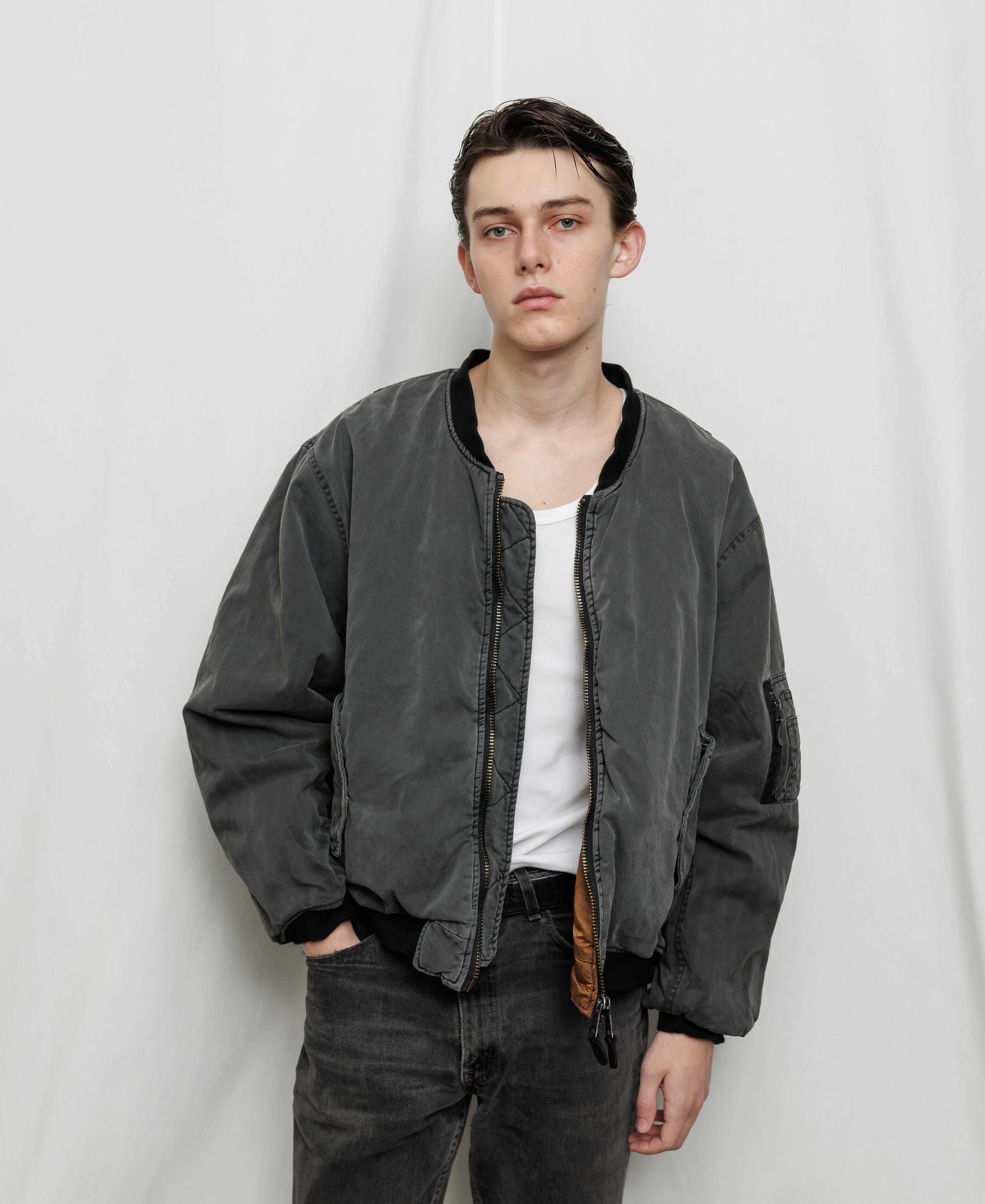 限定10着 | アンティークウォッシュ コットンボンバージャケット | ブラック