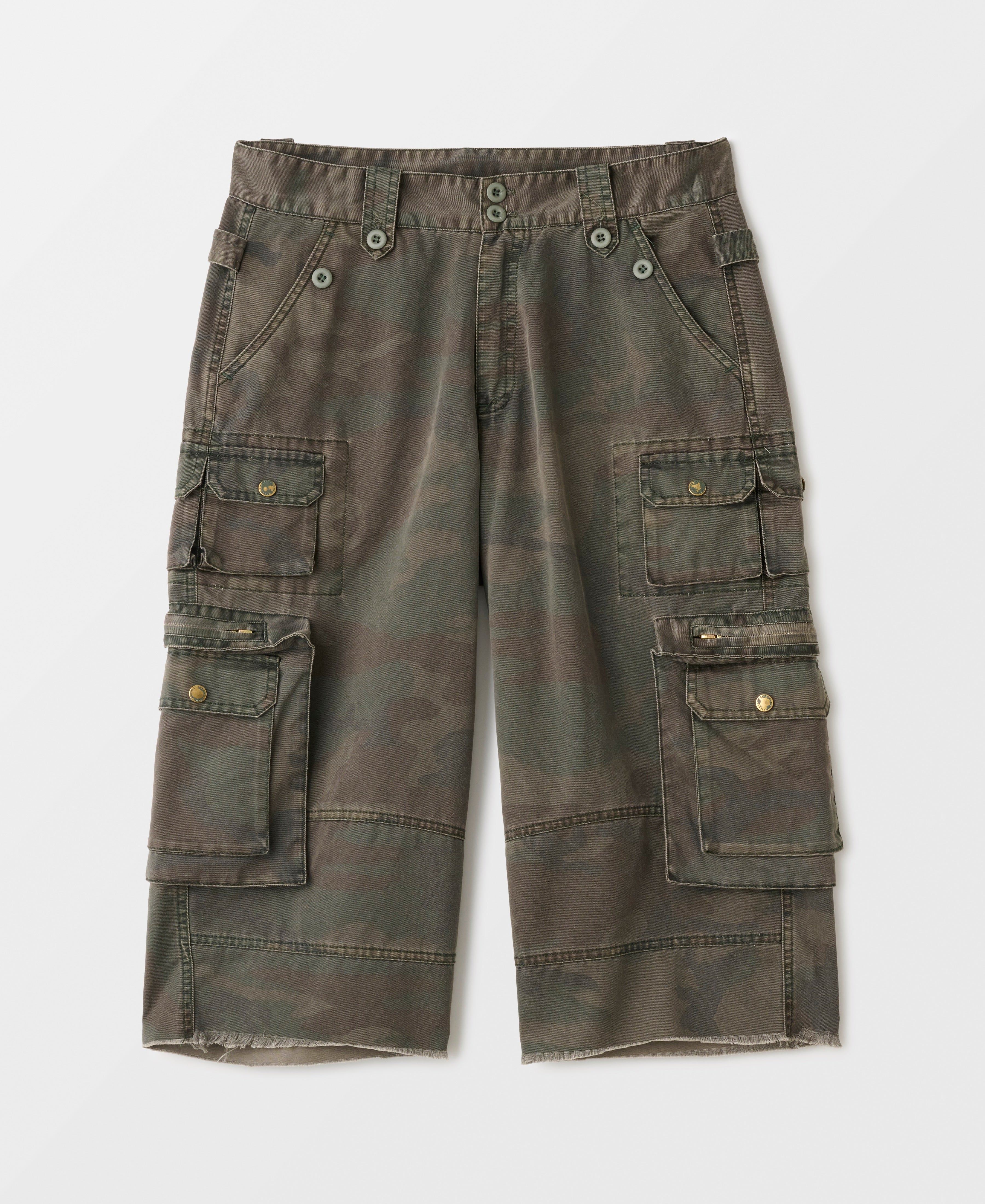 アウトレット50%オフ | ウッドランドカモ パラシュート カットオフ パンツ | アンティークウォッシュ