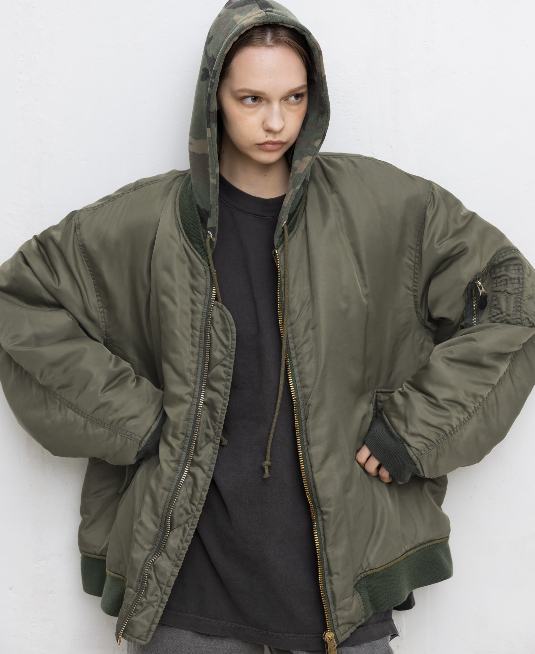 リミテッド | アンティークウォッシュボンバージャケット | ダークナイトオリーブドラブ